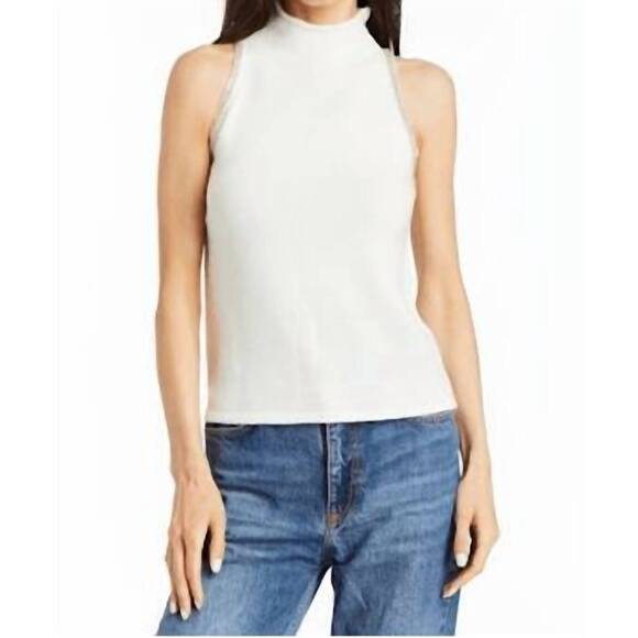 NEW DREW nixie sleeveless trim top in ivory